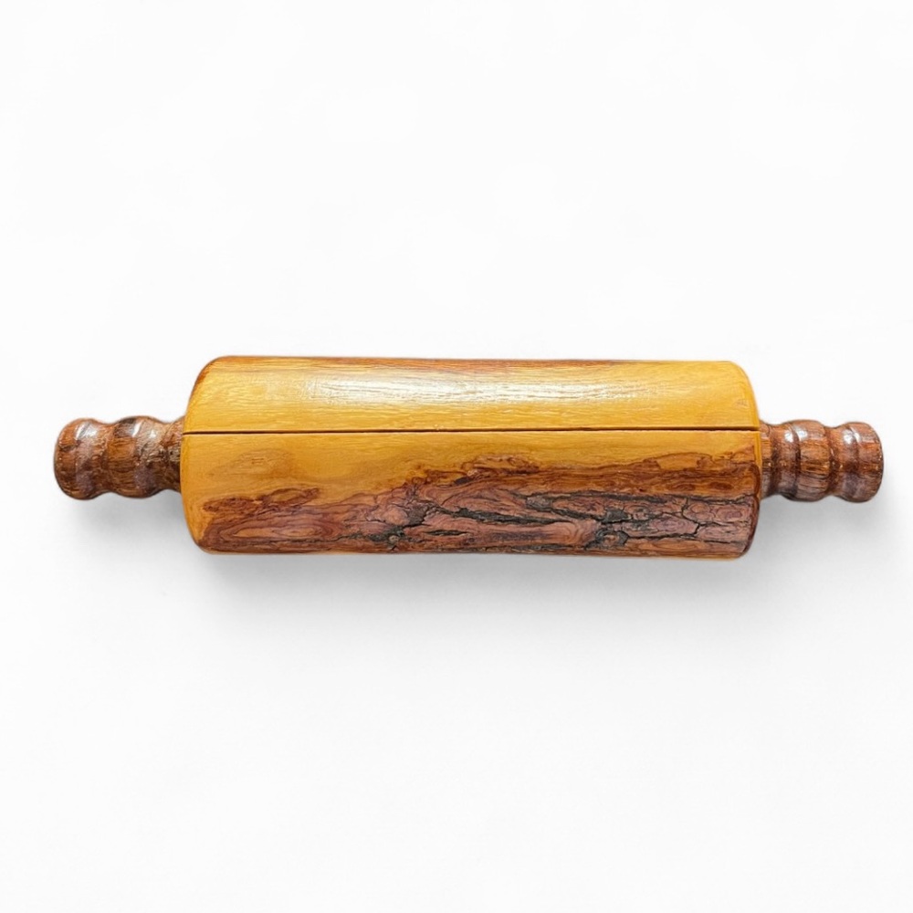 Vintage Wooden Recipe Card Holder Rolling Pin - Picture 3 of 6